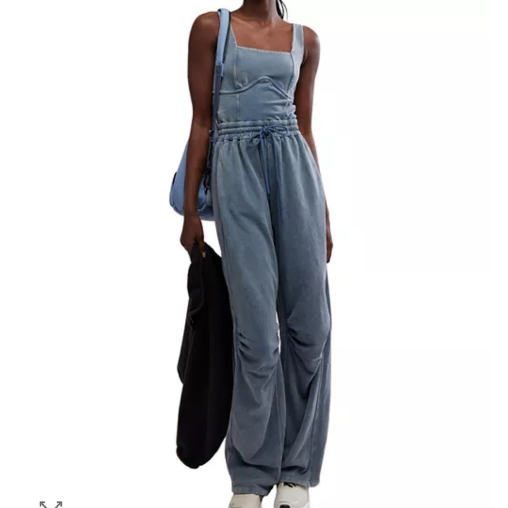 Free People FP Movement Inbound Onesie Jumper Skyline Blue Women’s XS